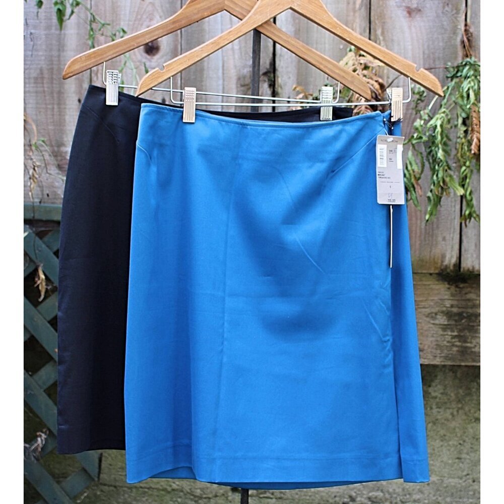 NEW Bettedo Collezioni - Nordstrom Tailored TWO Cotton Sateen Skirts, 8 Oversize
